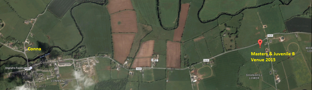 Location of Conna Cross Country Masters & Juvenile B Cross Country Championships 2015