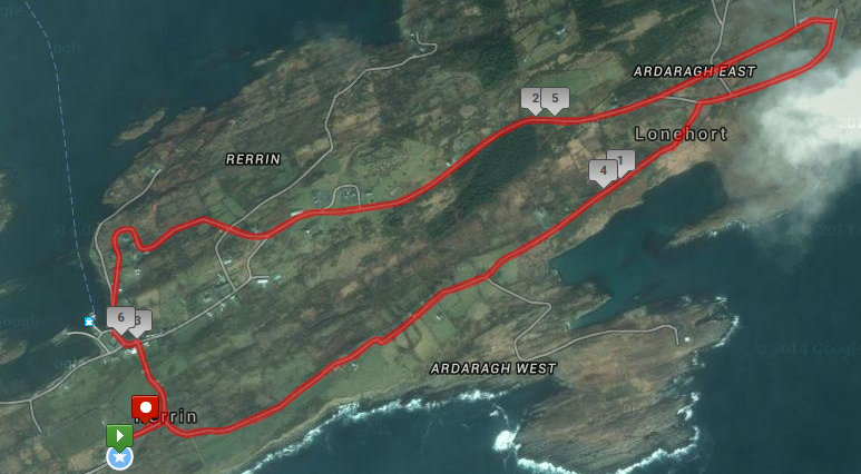Bere Island Midsummer Run - 10k Route Map