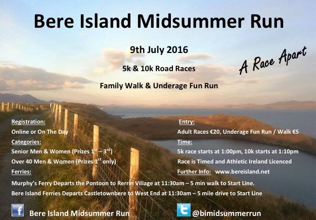 Bere Island Midsummer Run 2016 Event Flyer