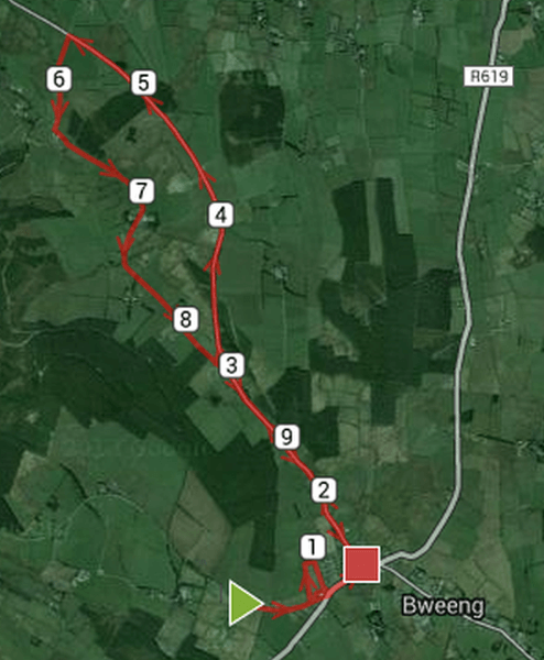 Bweeng 10k Road Race - Course Route Map