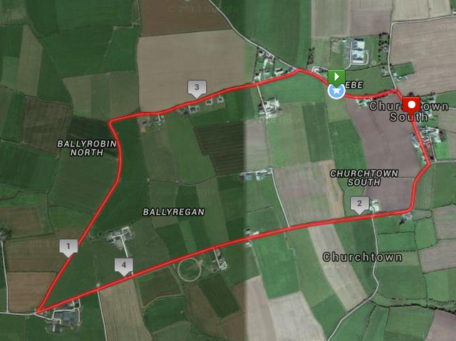 Churchtown South - 5 Mile Race - Course Route
