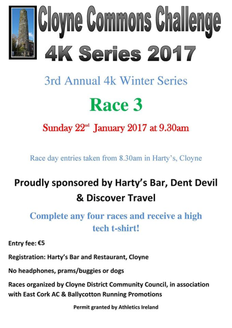 Cloyne Commons Race 3 Flyer 2017