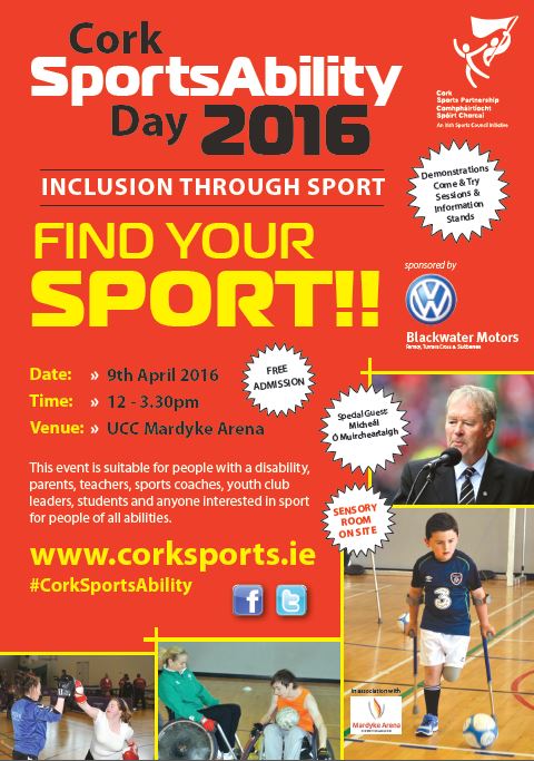 Cork Sports Partnership - SportsAbility Day Poster 2016