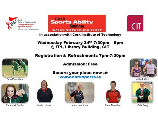Cork SportsAbility Forum March 2016 - Event Flyer