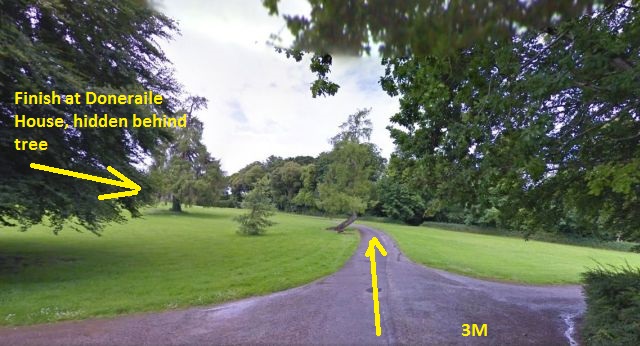 Doneraile Park 5k - The finishing "straight", just after the 3 Mile mark