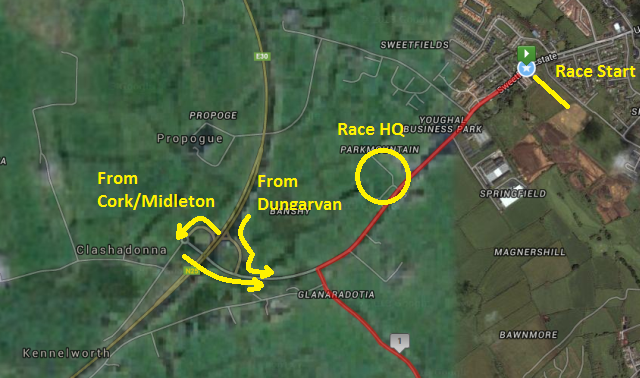 Emer Casey 10k - Youghal - Location Map