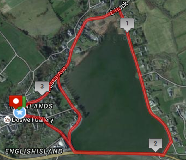 Rosscarbery Steam Engine 5k Road Race - Route Map