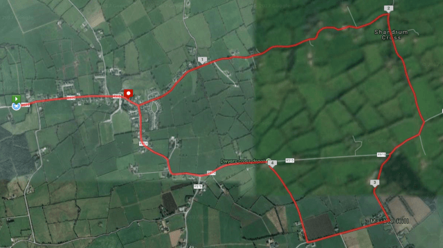 shandrum ac 5 mile course route map
