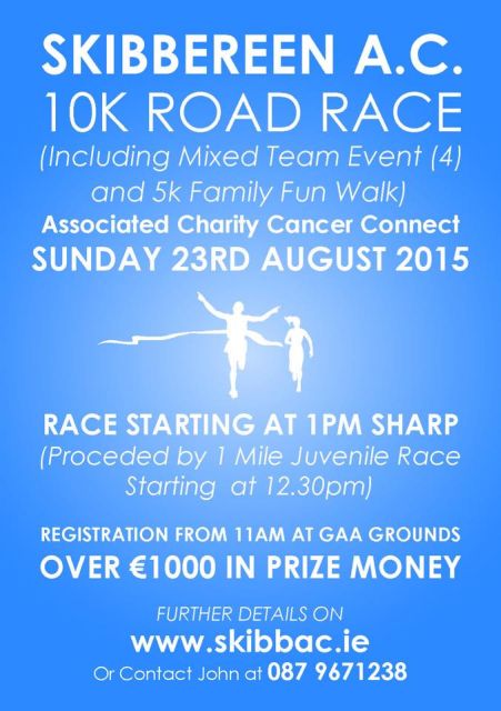 Skibbereen 10k Road Race - Event Flyer 2015