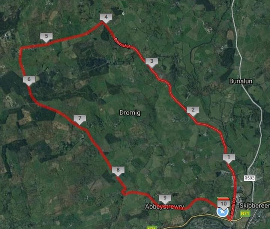 skibbereen 10 mile road race course map