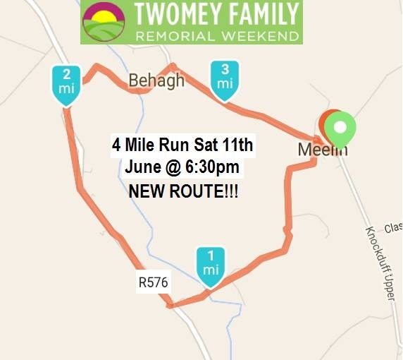 Twomey Family Remorial 4 Route Map 2016
