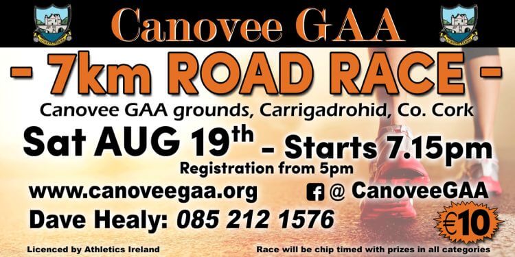 canovee gaa 7k road race flyer 2017