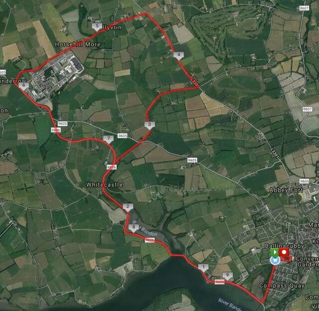 kinsale 10 mile road race course route map 2019 a