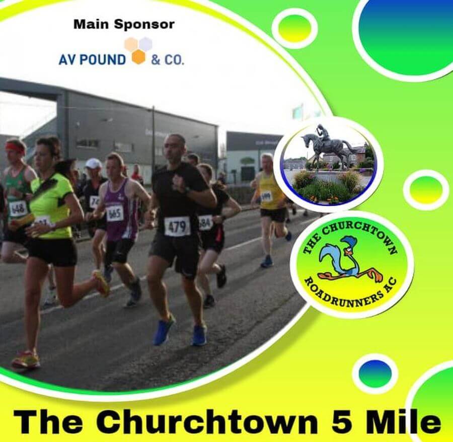 churchtown 5 mile road race flyer 2019 Red