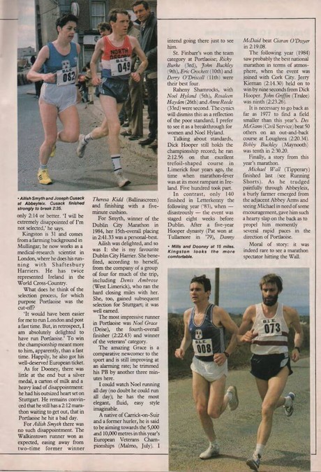 national marathon portlaoise 1986 irish runner vol 6 no 4 p16 18 43 a
