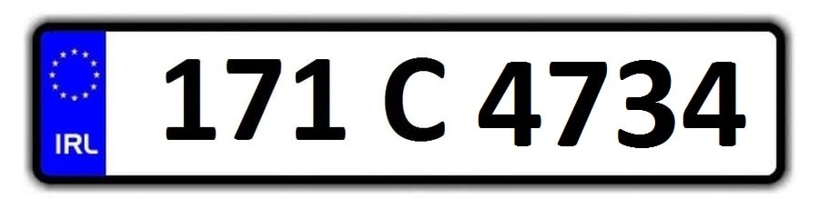 Cork Reg Plate February 14th 2017