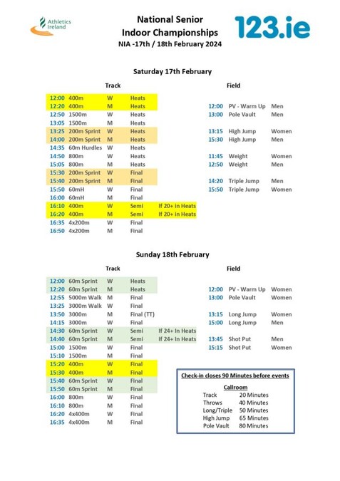 national senior indoor championship timetable 2024a