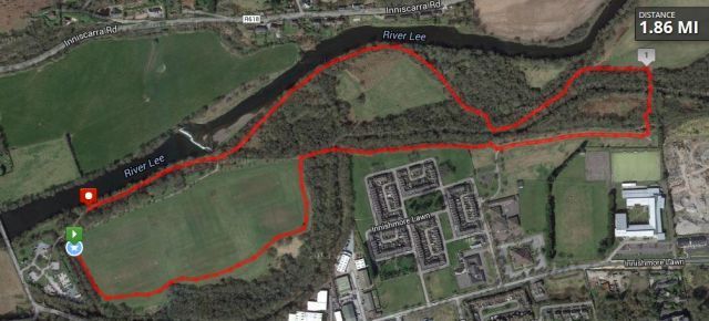 Michael O'Donovan 3k Route Map - Ballincollig Regional Park