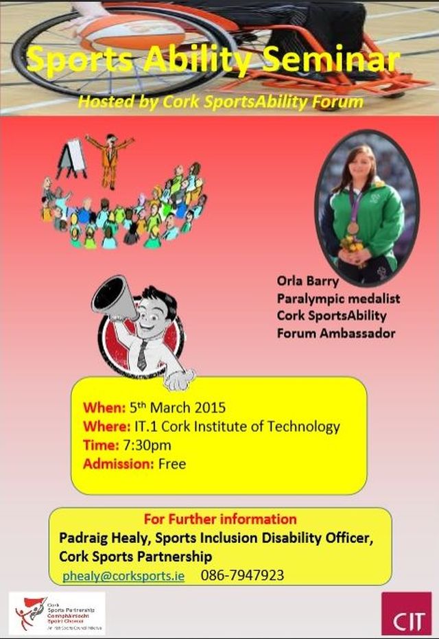 Cork SportsAbility Forum 2015 - Event Poster
