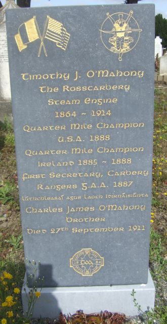 TJ O'Mahony's Headstone