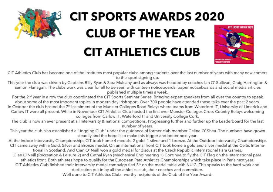 cit athletics club of the year 2020 c