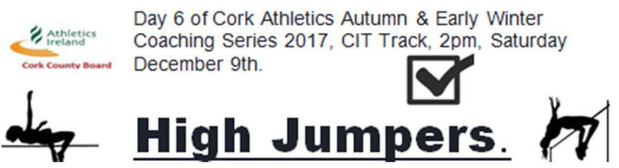 cork athletics technical training 2017 high jump day 6 header