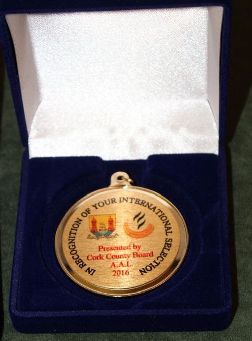 Cork Athletics International Award Medal 2017