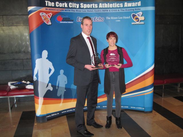 Aoife Cooke and Michael Harty Cork City Sports Athletes of the Month November and December 2015