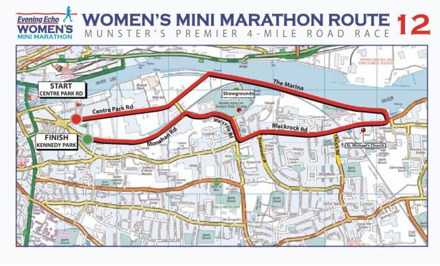 AAI Cork Womens Mini-Marathon route map