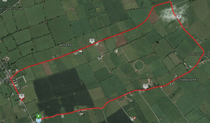 Cork AAI County Road Championships 2015 - Route Map