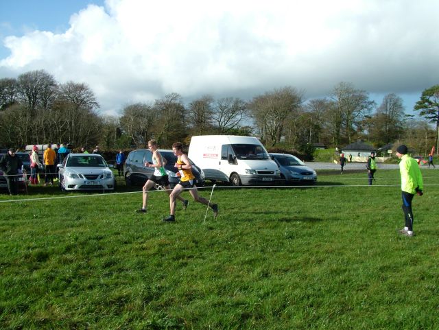 Runners, in the 2014 County Senior, passing the current car parking area