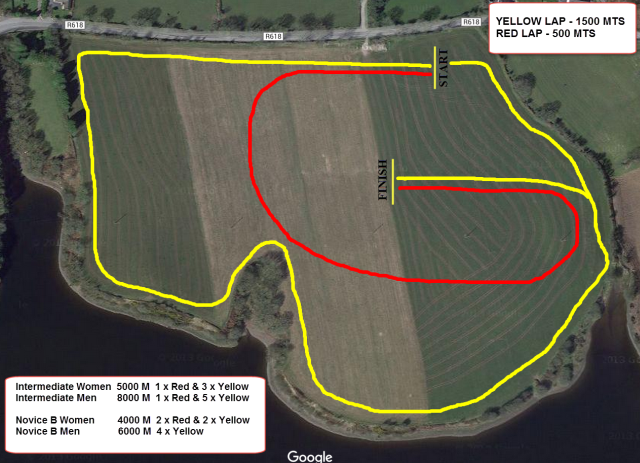 Cork Athletics County Intermediate Novice B Course Map Carraigdrohid 2015