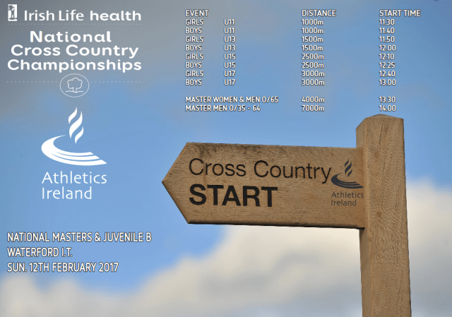 Timetable Athletics Ireland National Masters and Juvenile B Cross Country Championships 2017