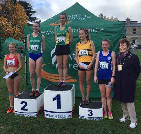 senior women podium autumn xc 2017