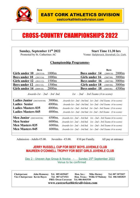 east cork division xc chps day 1 programme 2022b