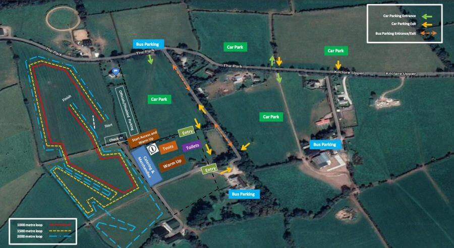 key locations map national juvenile even age novice cross country championships 2022