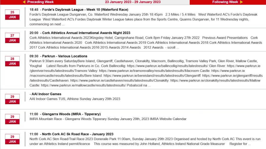 cork athletics events week ending jan 29th 2023b