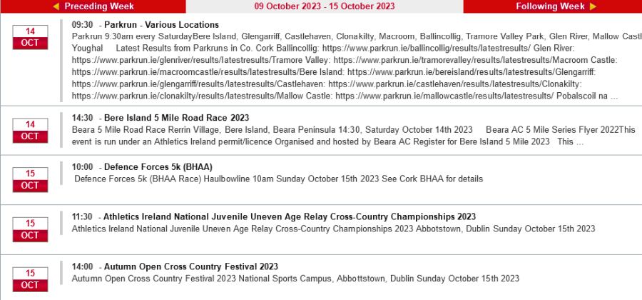 cork athletics events week ending october 15th 2023b