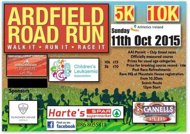 Ardfield Road Run Flyer 2015
