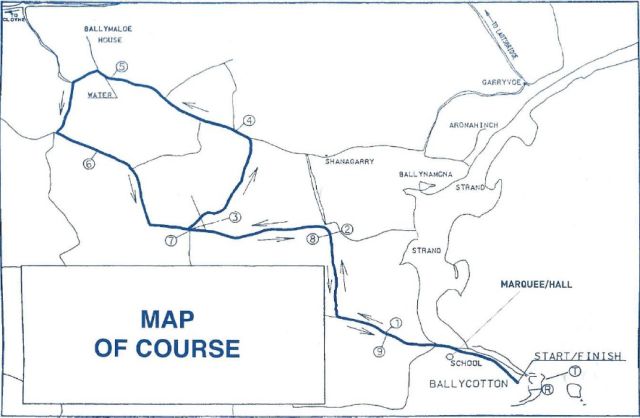 Ballycotton 10 Mile Road Race - Course Map 2015