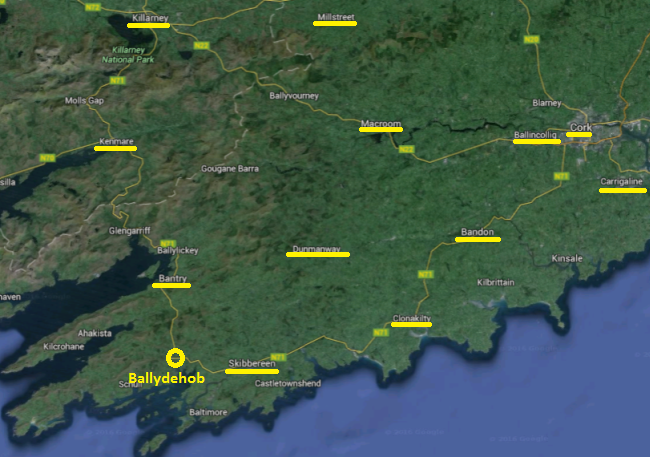 Ballydehob Location Map