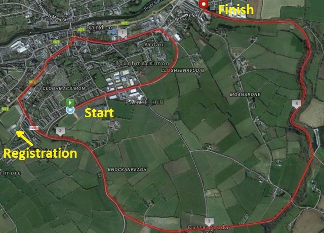 Bandon AC Donough Coughlan Memorial 5 - Race route