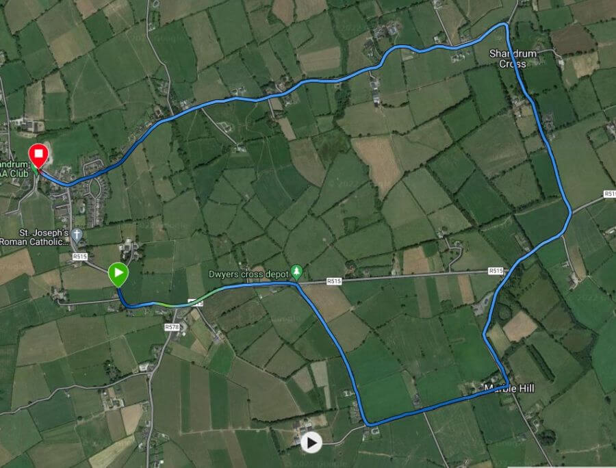 buttevant 4 mile course map 2022