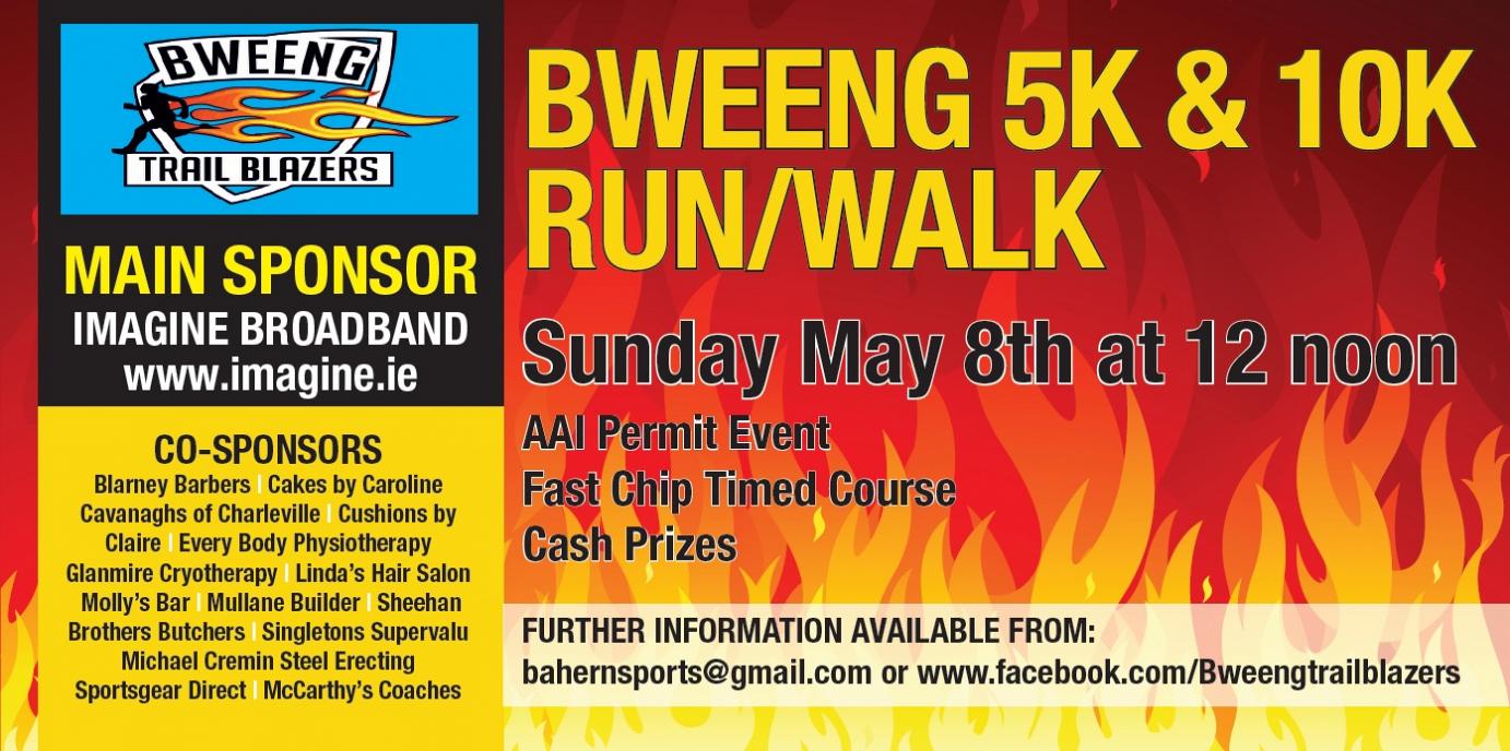 Bweeng 5k & 10k Road Race Event Banner 2016
