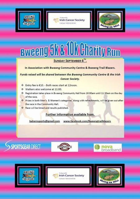 Bweeng 5k & 10k Road Race Event Flyer 2015