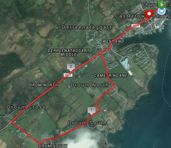 Castletownbere 4k - Wild Atlantic Run - Course Route Map