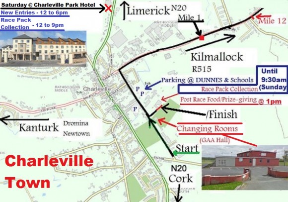 Charleville International Half-Marathon - Critical Locations