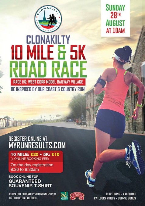 Clonakilty 10 Mile Road Race Flyer 2016