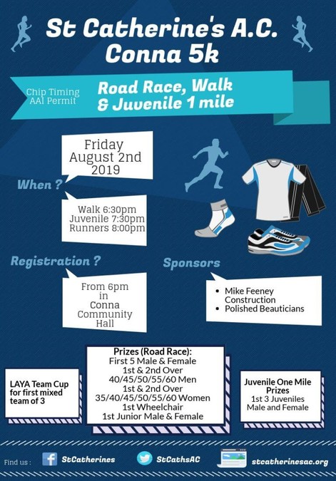 st catherines ac conna 5k flyer 2019