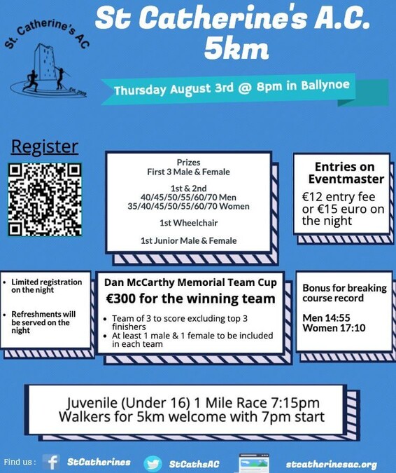 st catherines ac conna 5k road race flyer 2023a